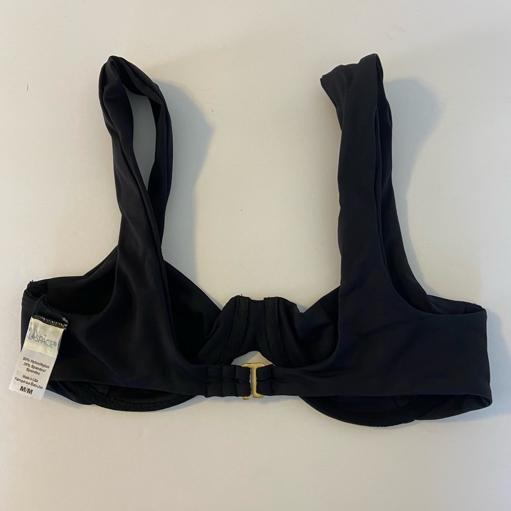NWOT L*Space Black Tori Amal Underwire Bikini Top - Picture 5 of 9